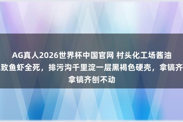 AG真人2026世界杯中国官网 村头化工场酱油色浑水致鱼虾全死，排污沟千里淀一层黑褐色硬壳，拿镐齐刨不动