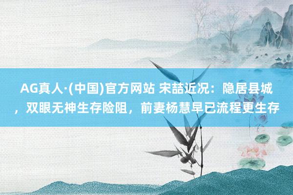AG真人·(中国)官方网站 宋喆近况：隐居县城，双眼无神生存险阻，前妻杨慧早已流程更生存