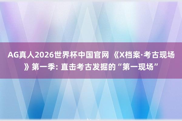 AG真人2026世界杯中国官网 《X档案·考古现场》第一季: 直击考古发掘的“第一现场”