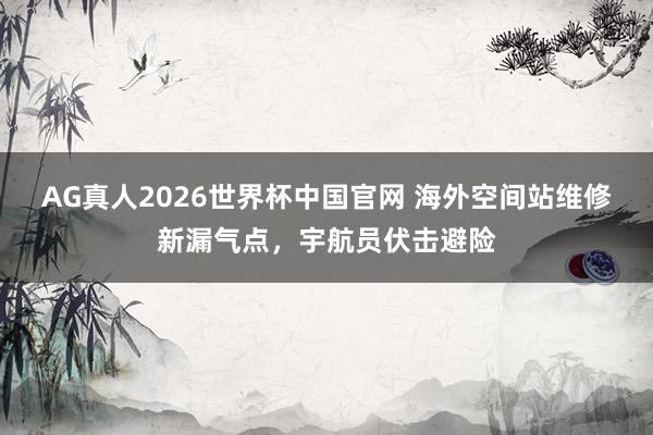 AG真人2026世界杯中国官网 海外空间站维修新漏气点,宇航员伏击避险